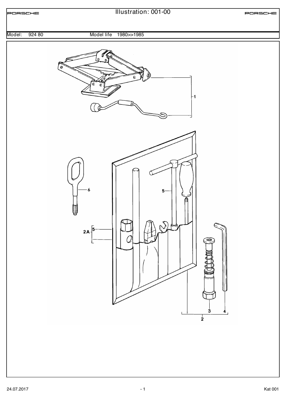 Exploded parts diagram — Accessories