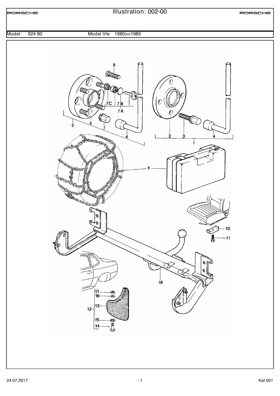 Exploded parts diagram — Accessories