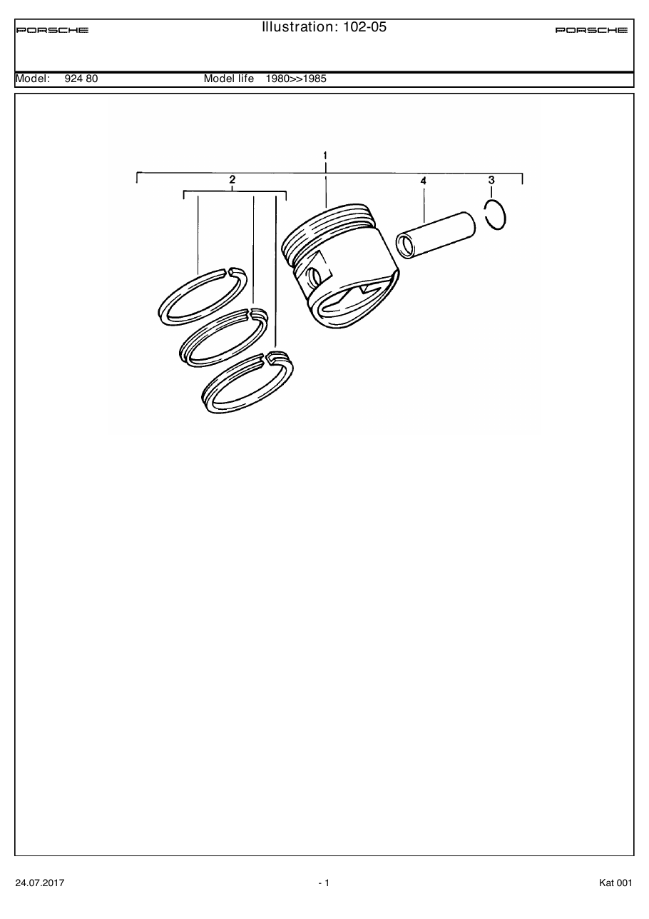Exploded parts diagram — Piston