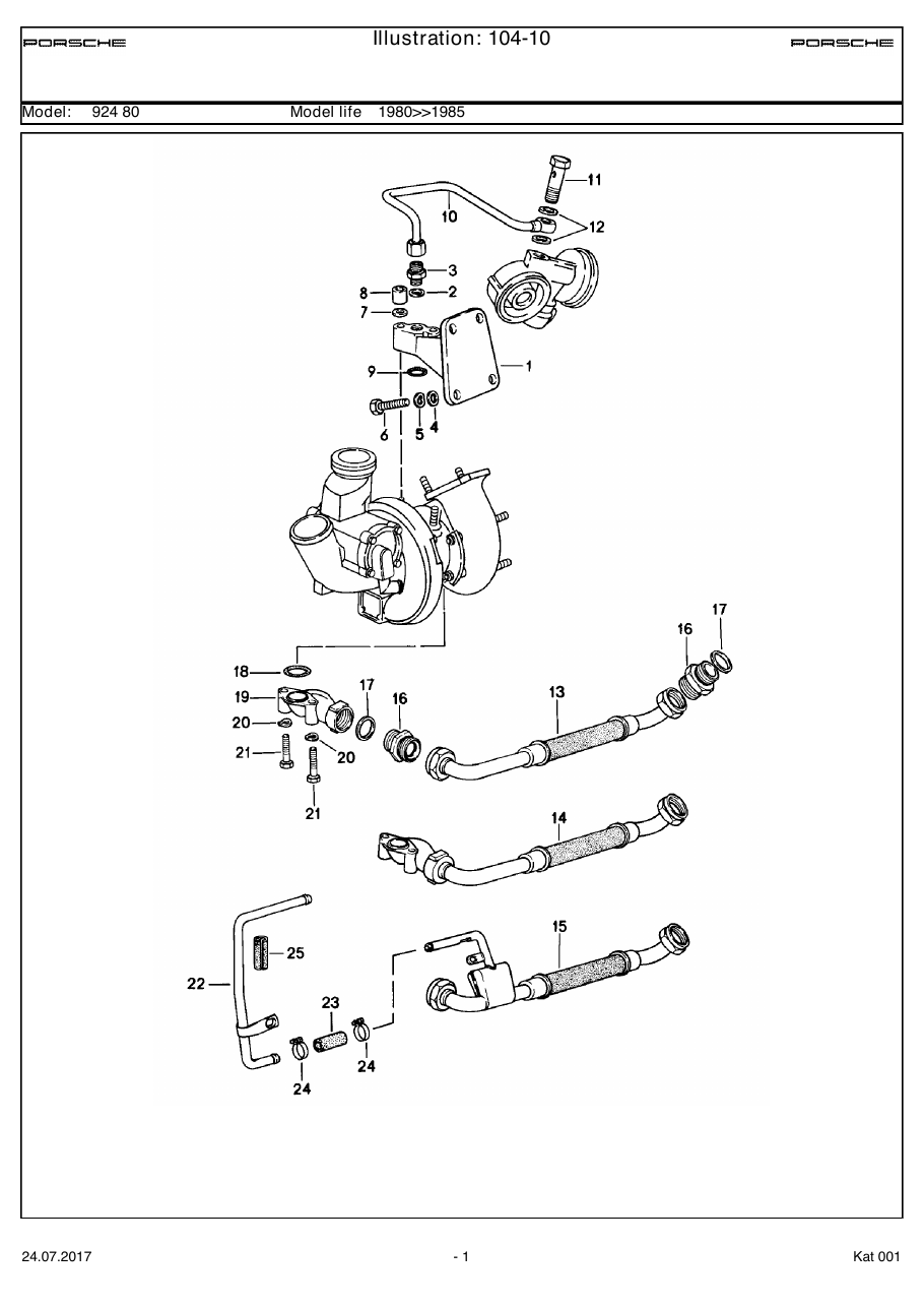 Exploded parts diagram — Engine lubrication