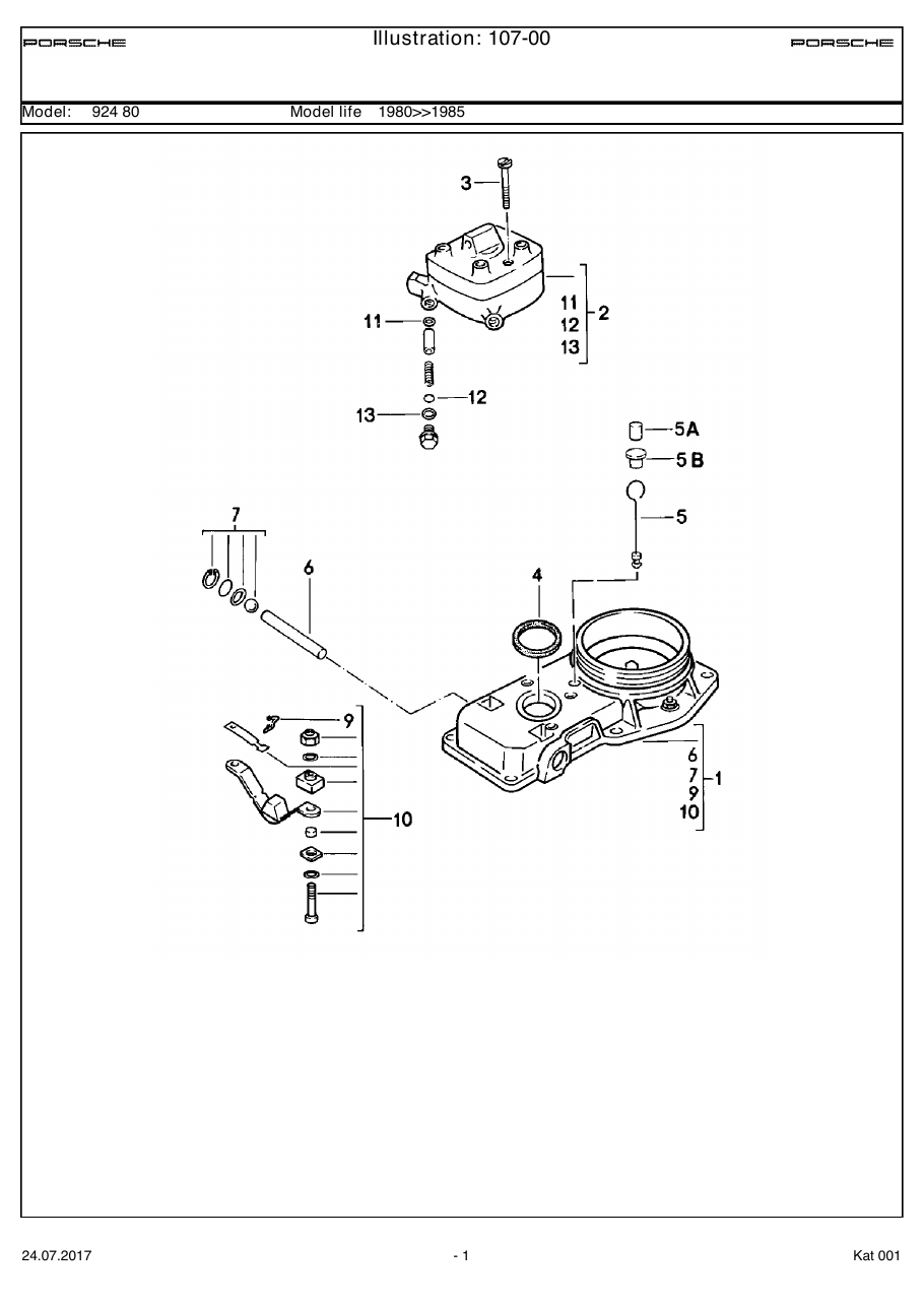 Exploded parts diagram — K-jetronic