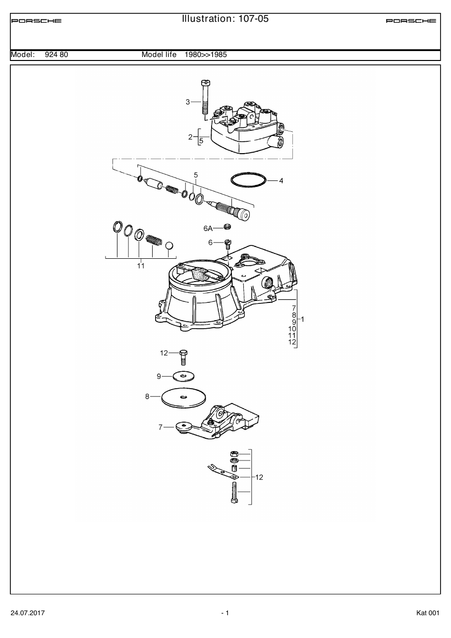 Exploded parts diagram — K-jetronic