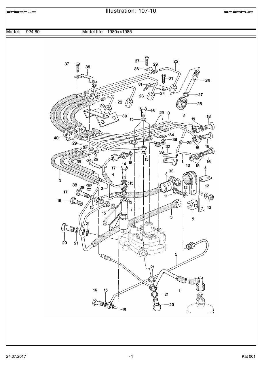 Exploded parts diagram — K-jetronic