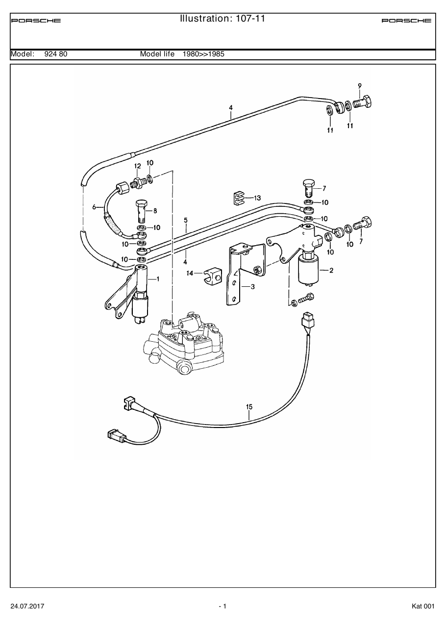 Exploded parts diagram — K-jetronic