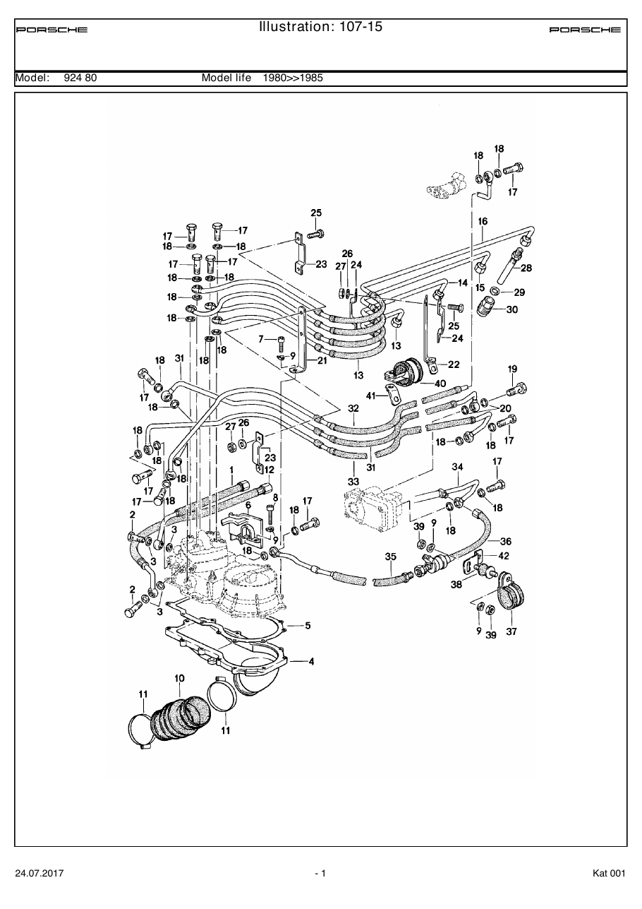 Exploded parts diagram — K-jetronic