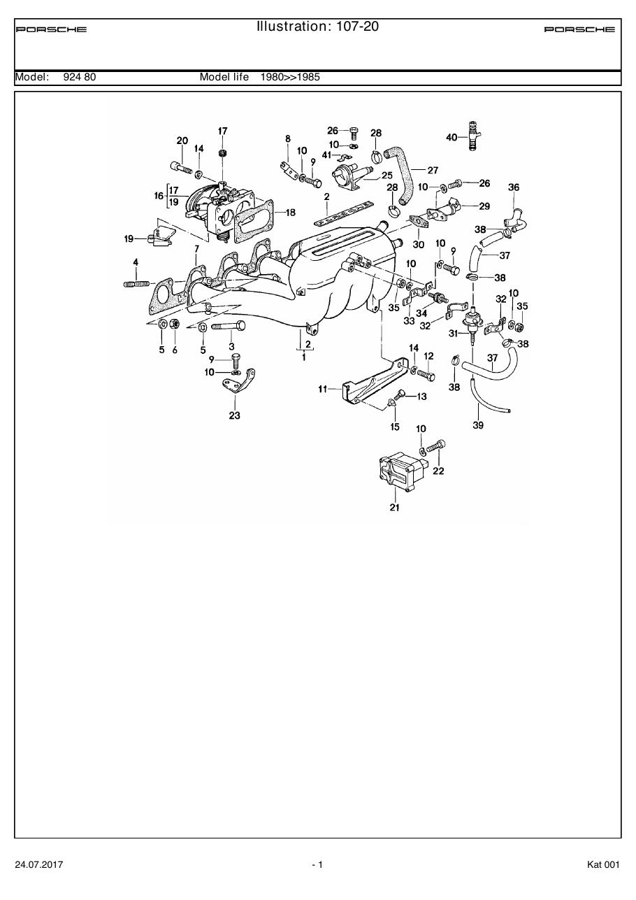 Exploded parts diagram — K-jetronic