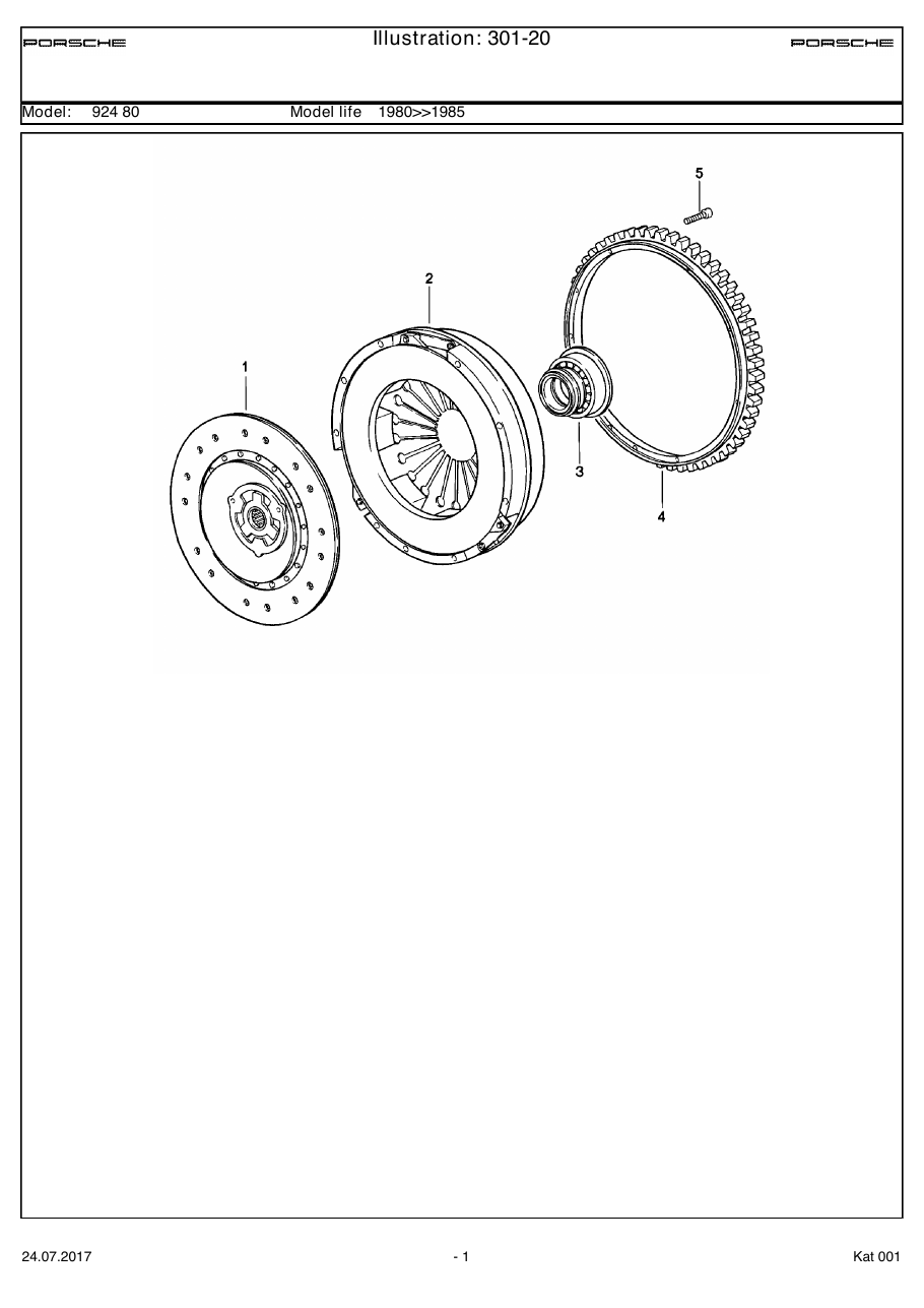 Exploded parts diagram — Clutch