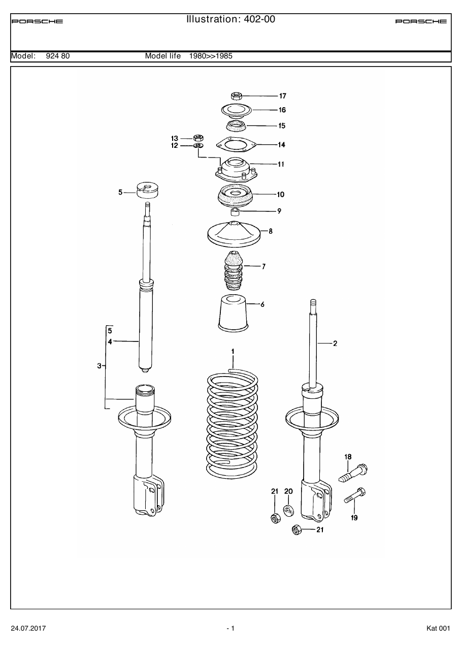 Exploded parts diagram — Vibration damper