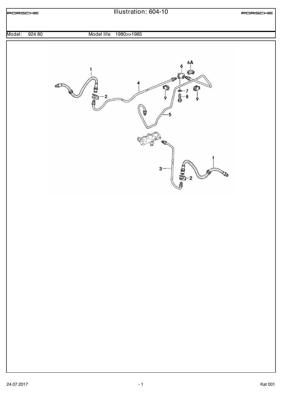 Exploded parts diagram — Brake lines