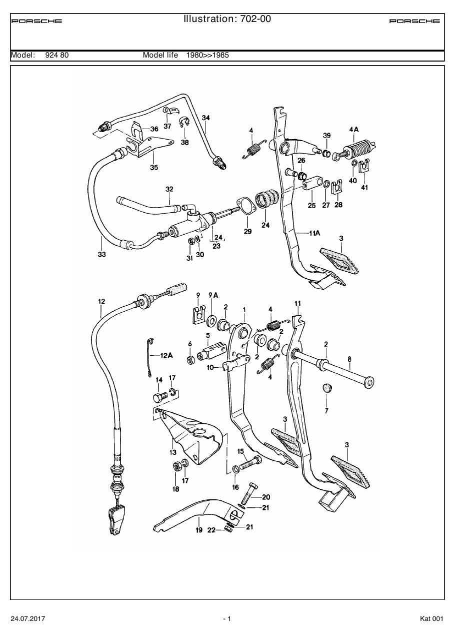 Exploded parts diagram — Brake