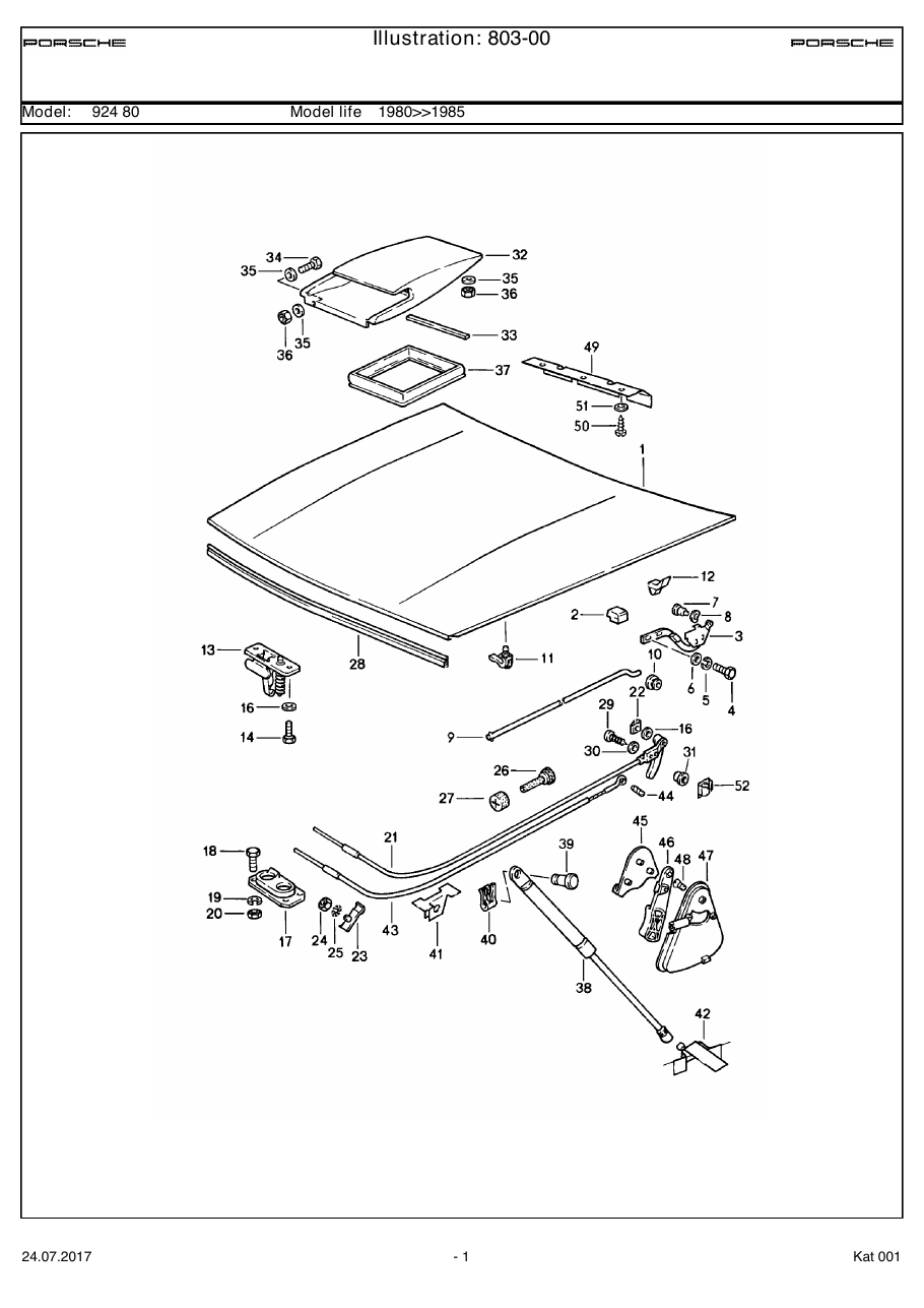 Exploded parts diagram — Lid