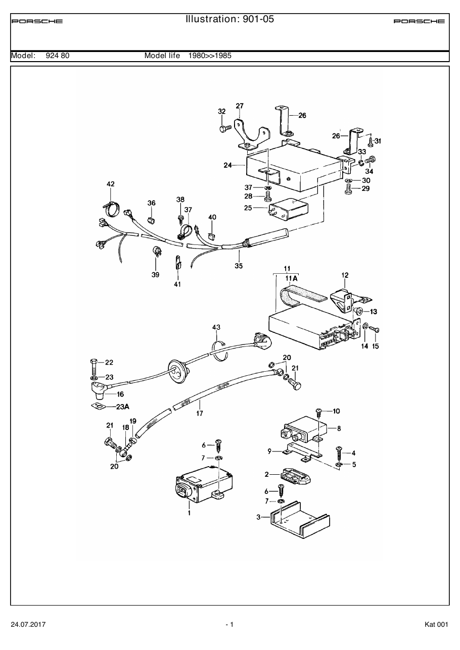 Exploded parts diagram — Engine electrics 2