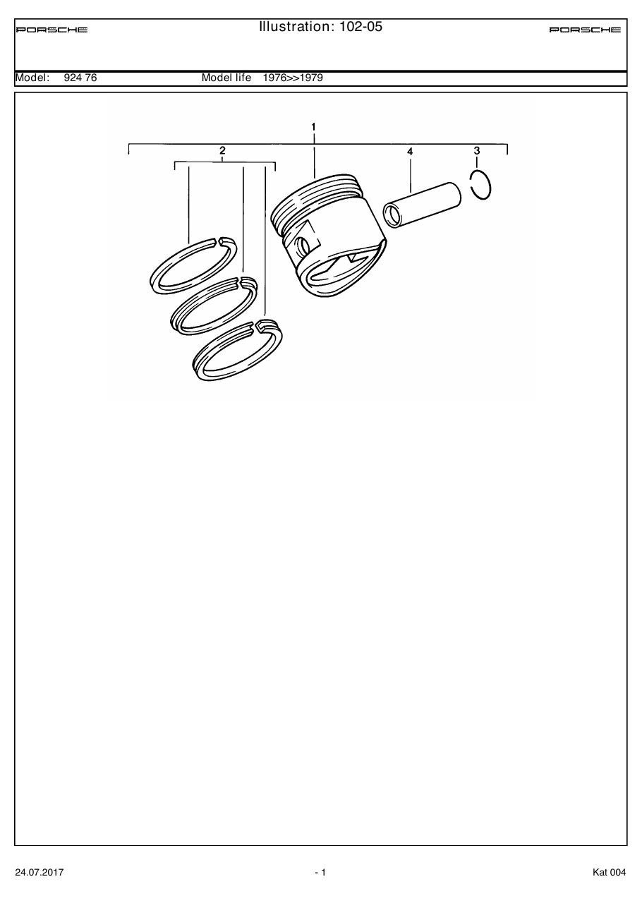 Exploded parts diagram — Piston