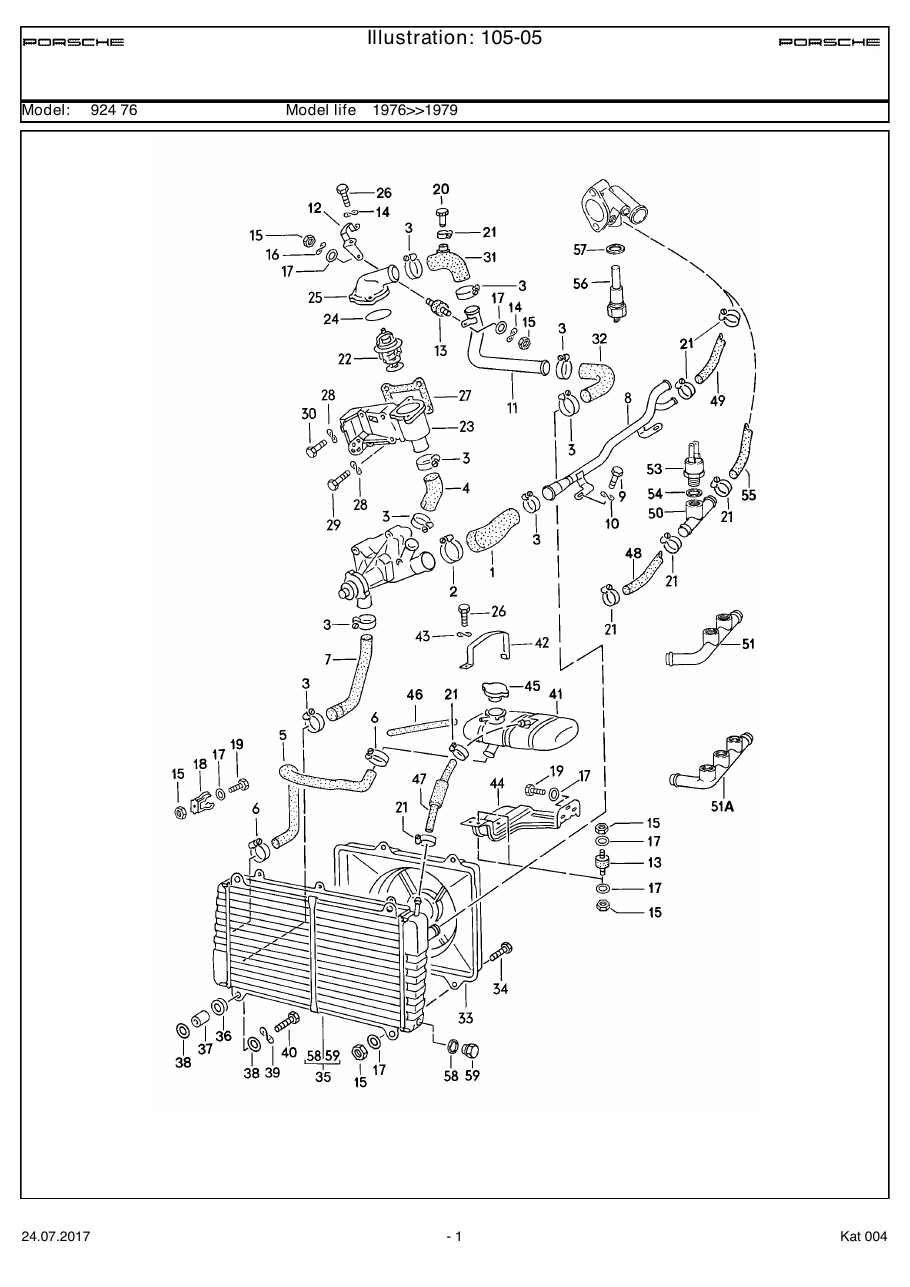 Exploded parts diagram — Water cooling