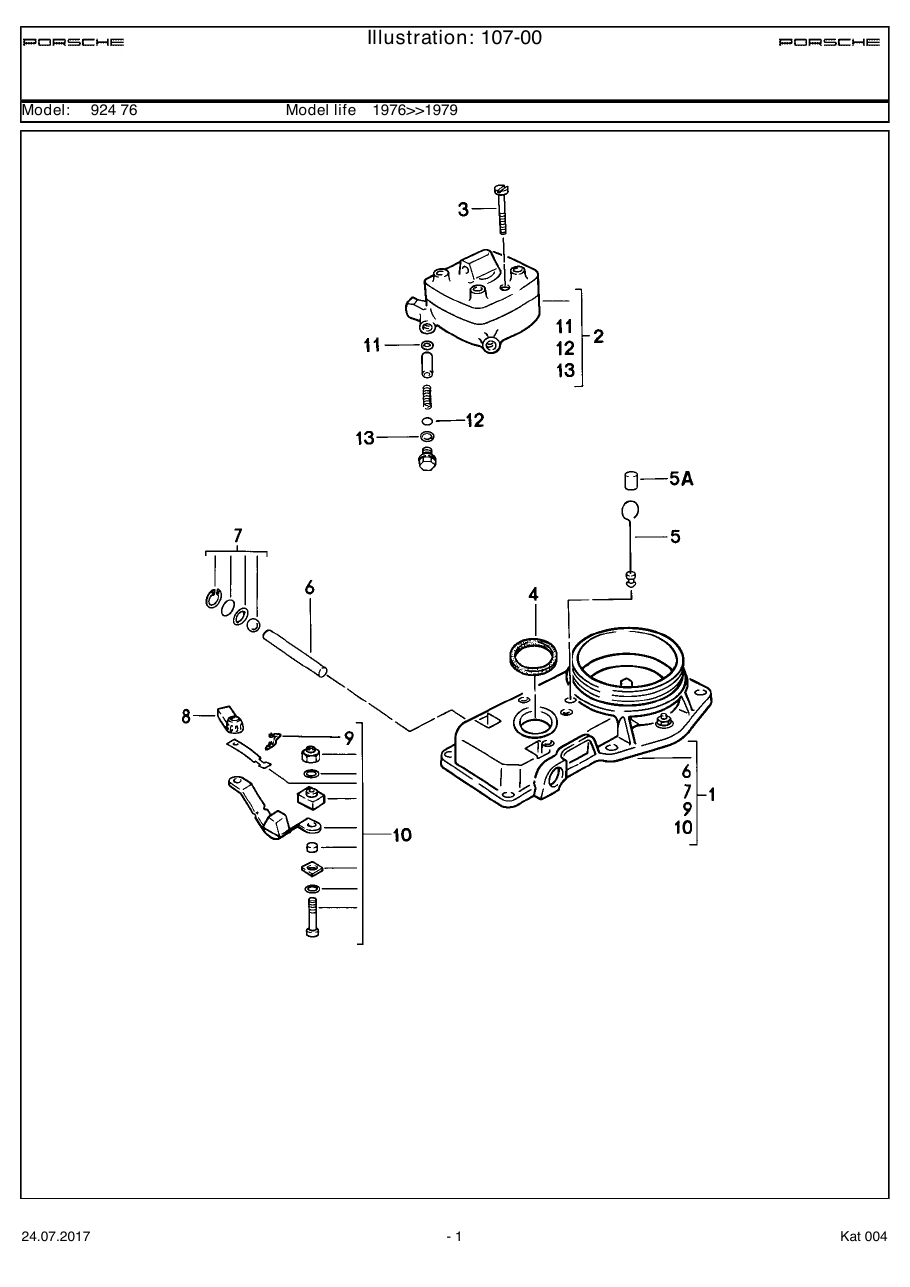 Exploded parts diagram — K-jetronic