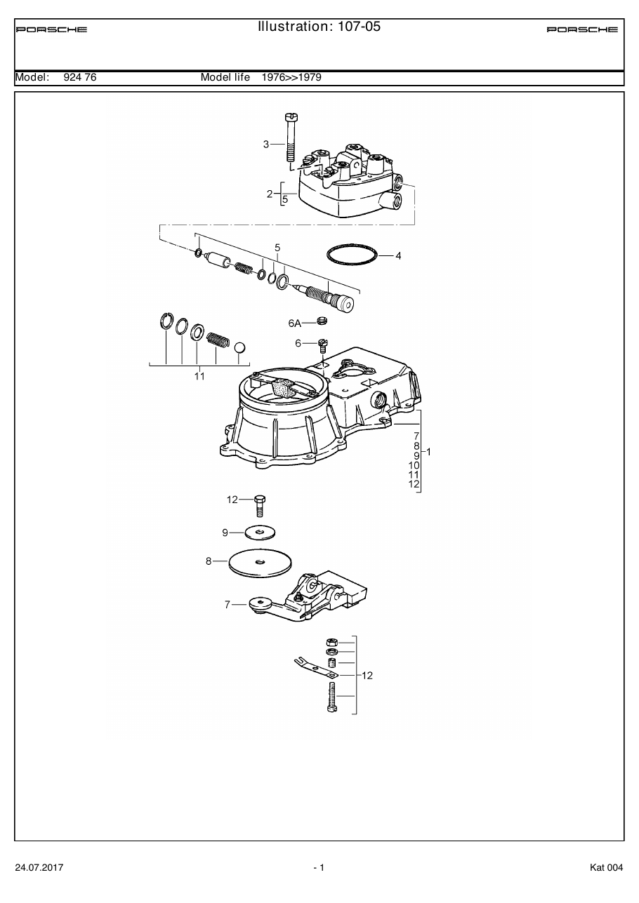 Exploded parts diagram — K-jetronic