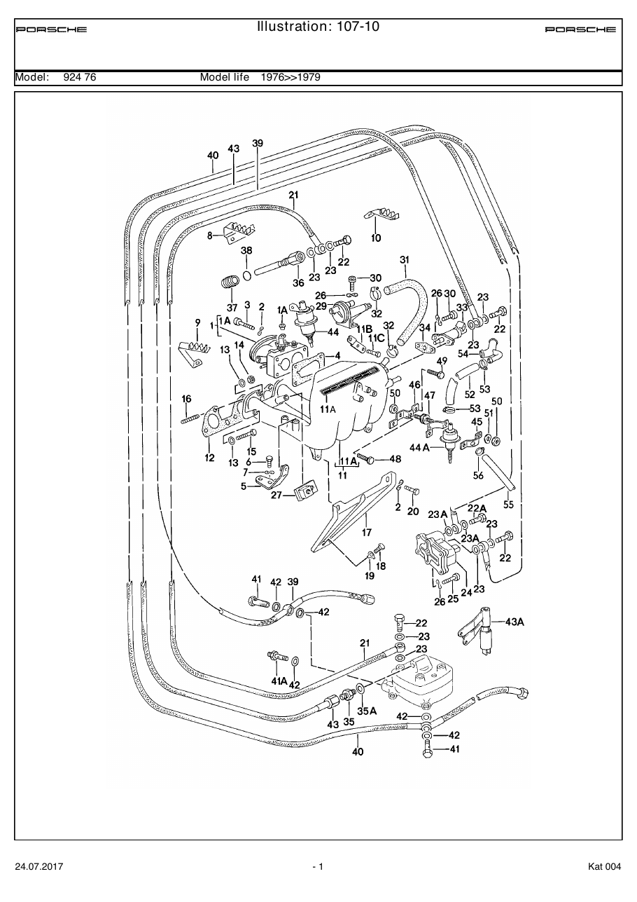 Exploded parts diagram — K-jetronic