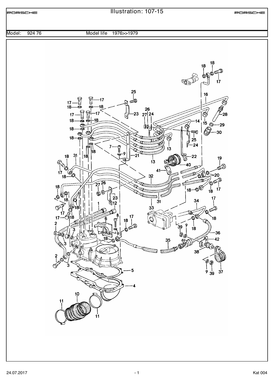 Exploded parts diagram — K-jetronic