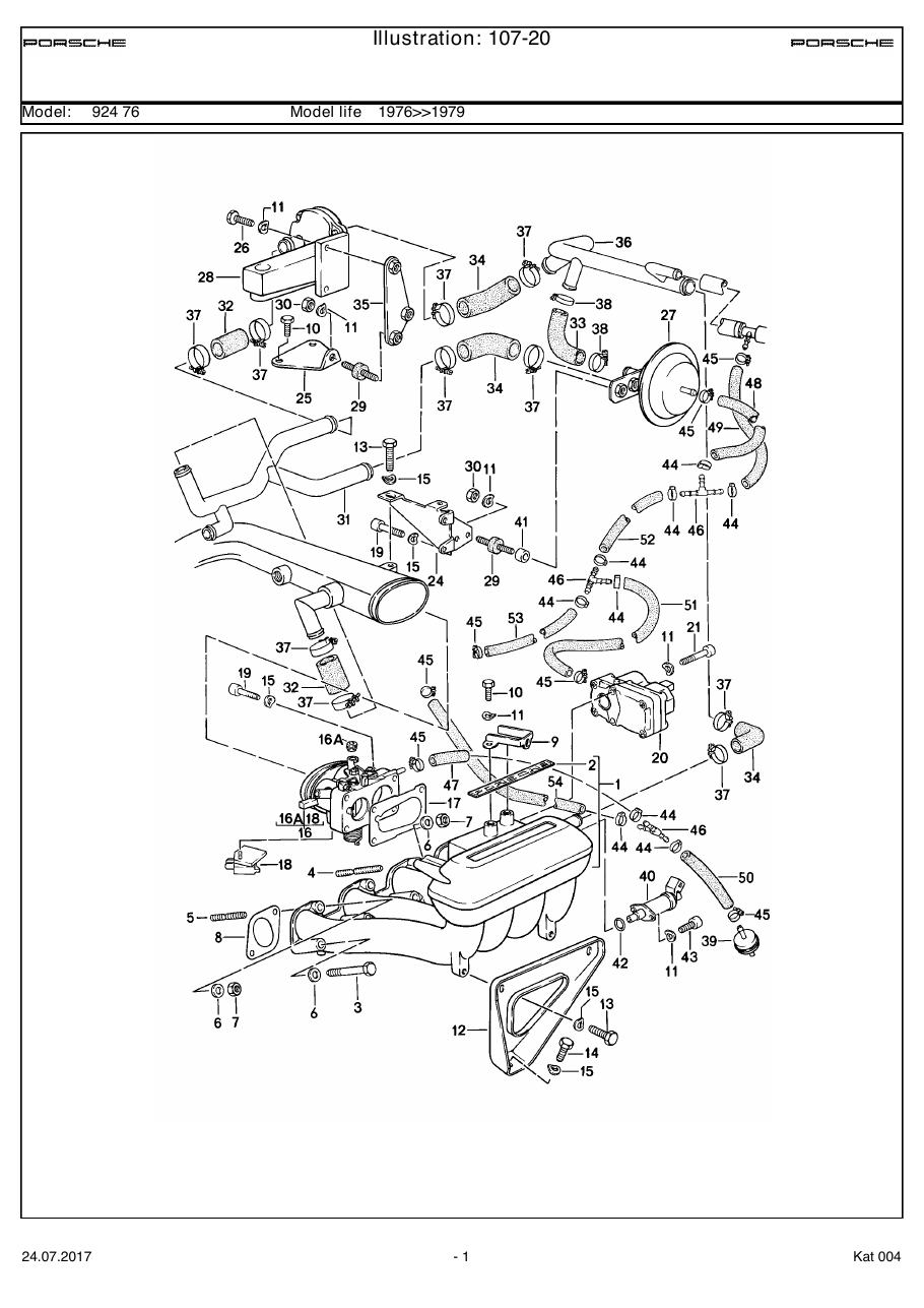 Exploded parts diagram — K-jetronic