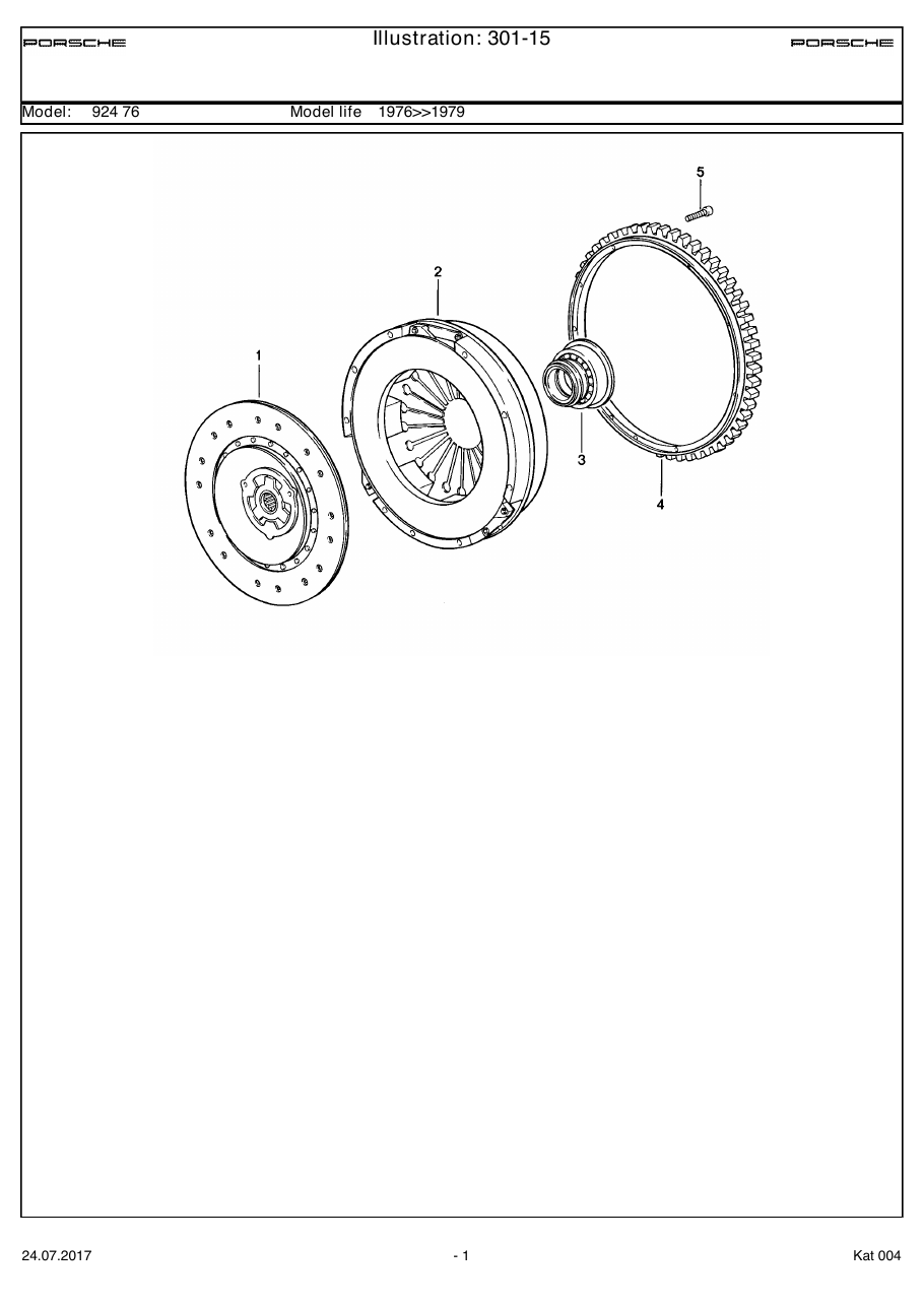 Exploded parts diagram — Clutch
