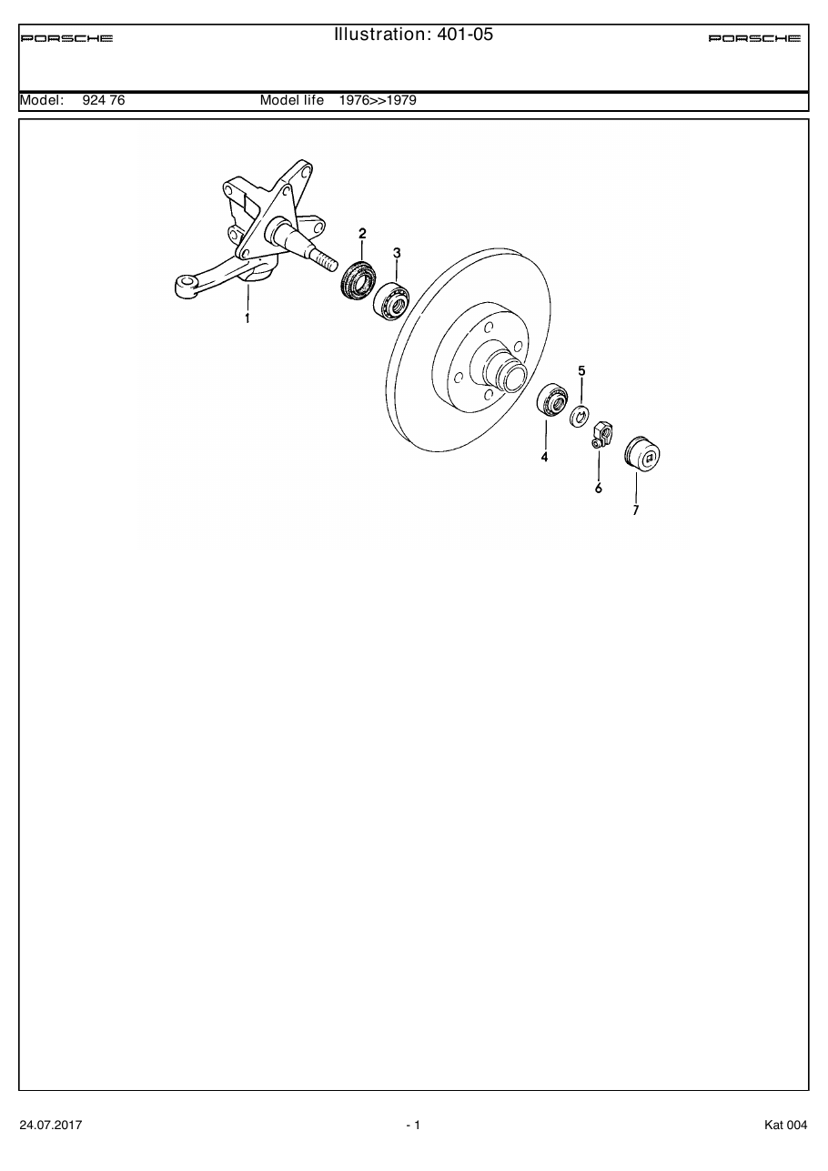 Exploded parts diagram — Steering knuckle