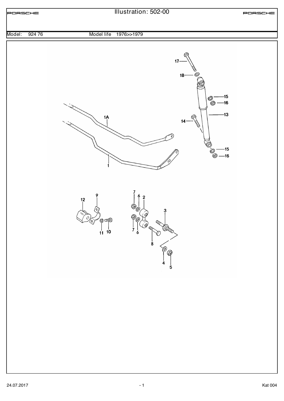 Exploded parts diagram — Stabiliser