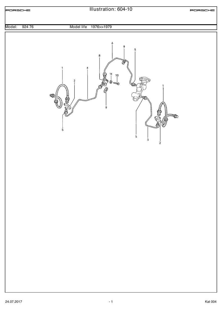 Exploded parts diagram — Brake lines