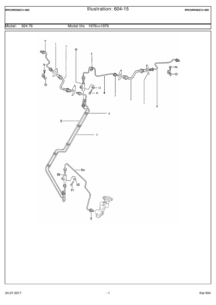Exploded parts diagram — Brake lines