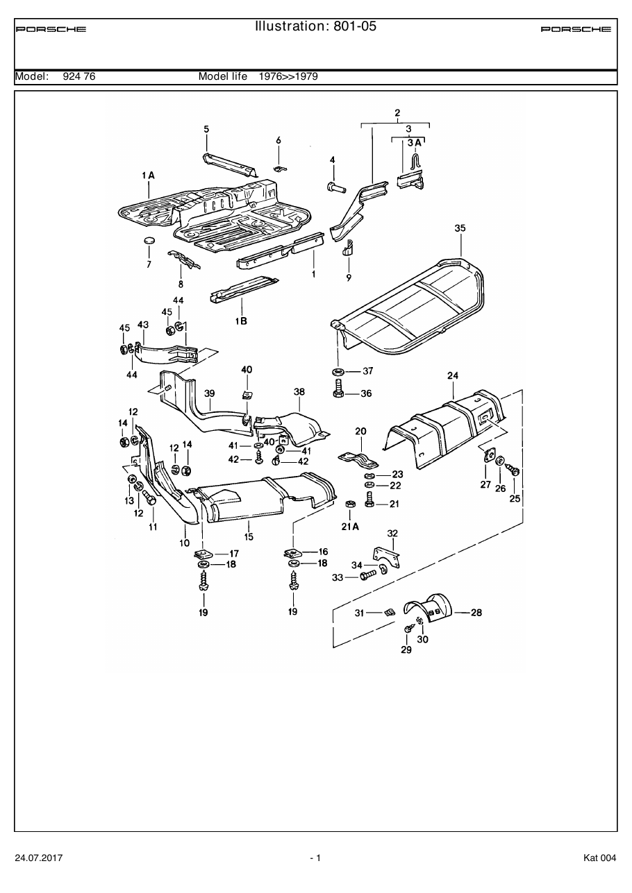 Exploded parts diagram — Side member