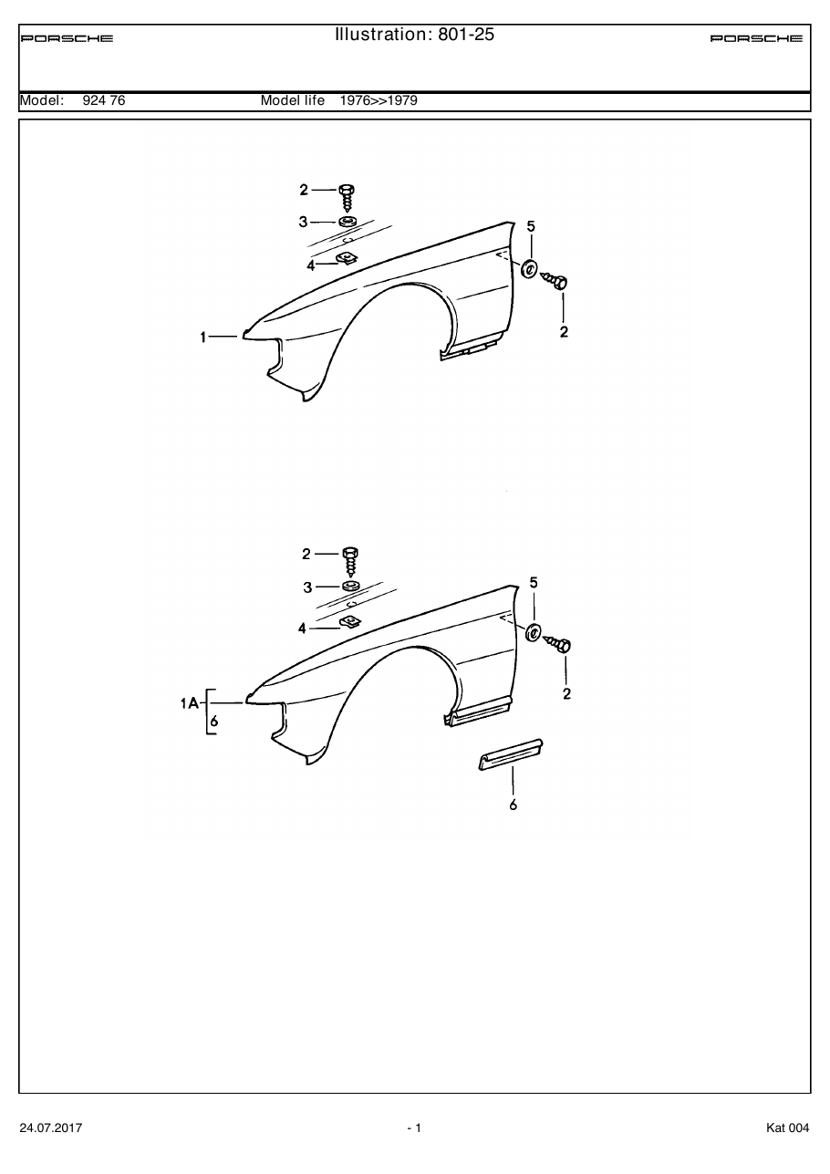 Exploded parts diagram — Wing