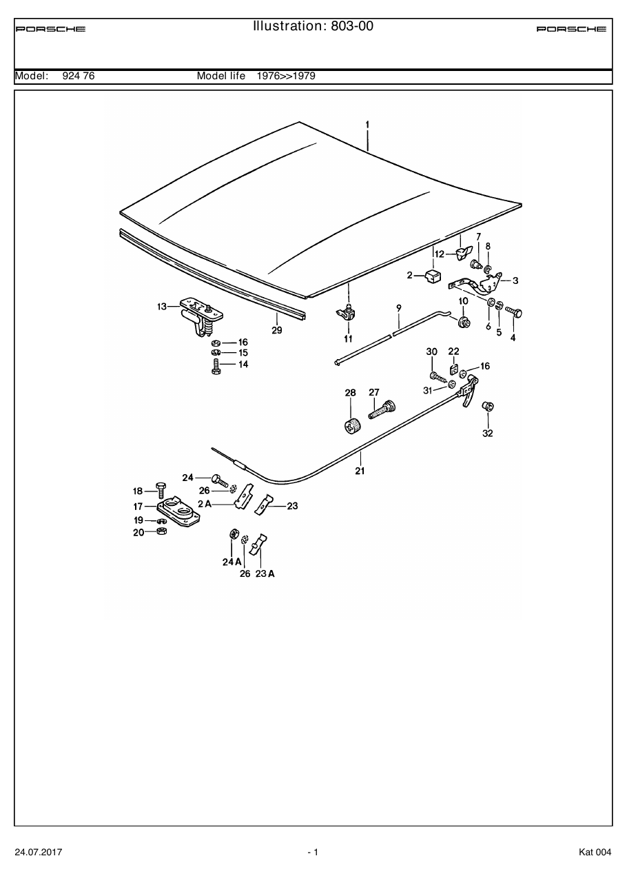 Exploded parts diagram — Lid