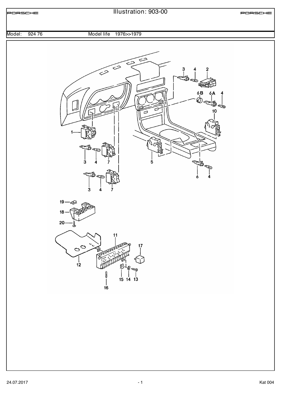 Exploded parts diagram — Switch