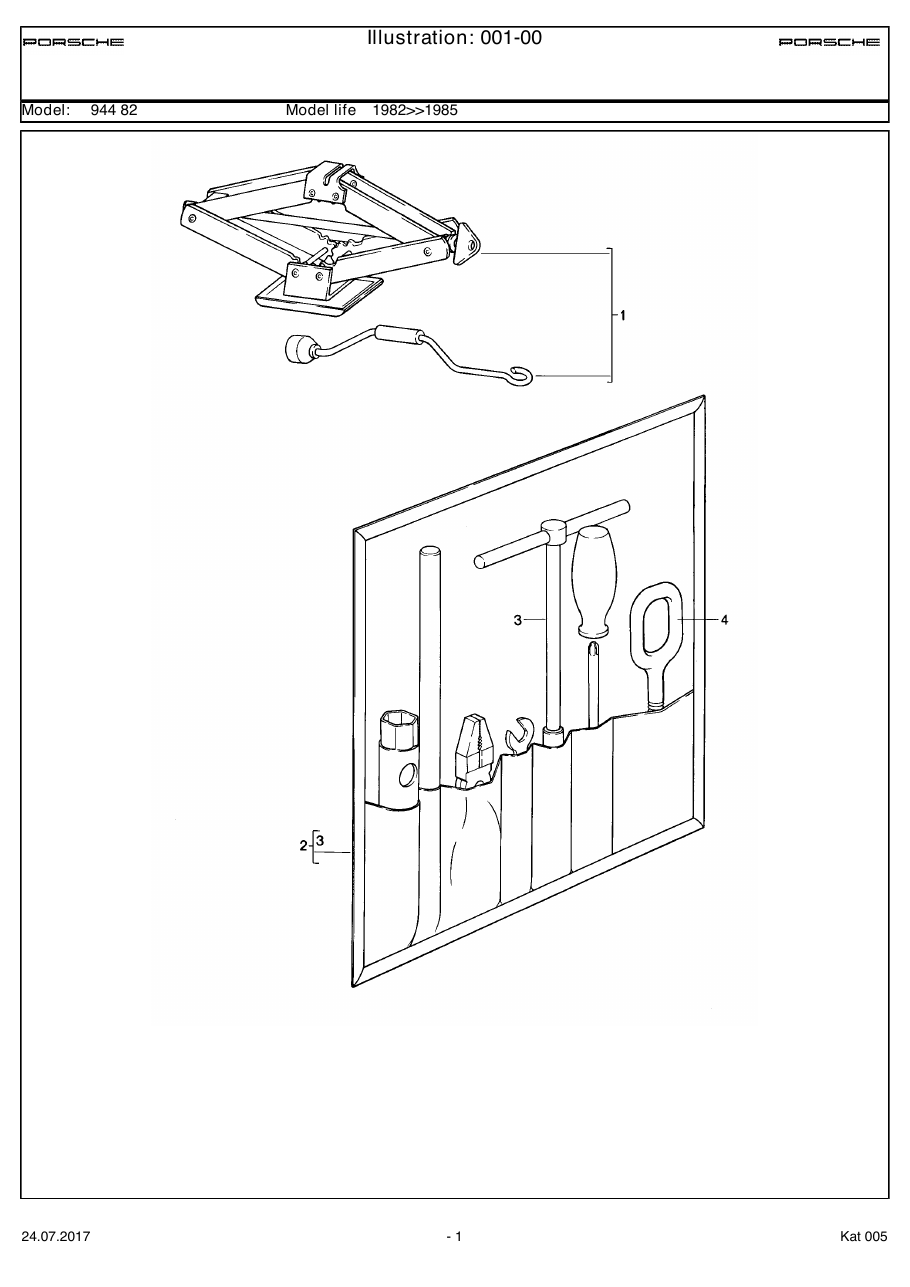 Exploded parts diagram — Accessories