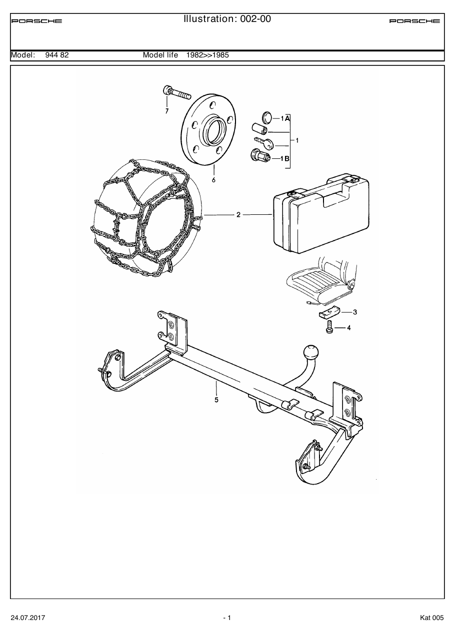Exploded parts diagram — Accessories