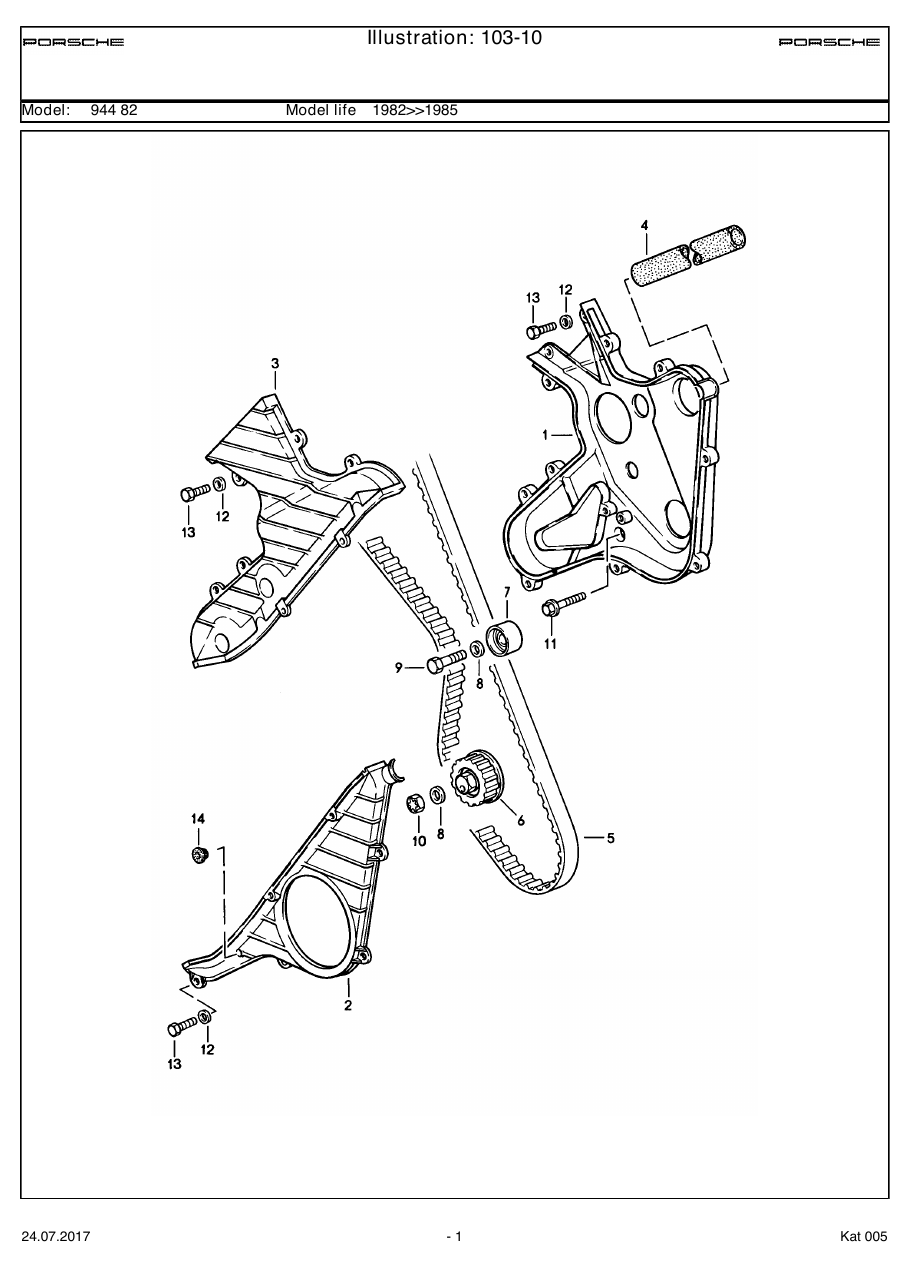 Exploded parts diagram — Driving mechanism