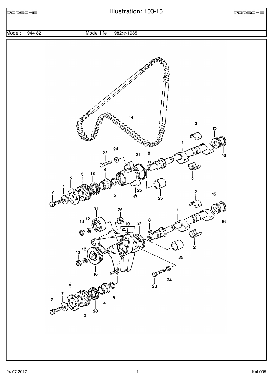 Exploded parts diagram — Driving mechanism