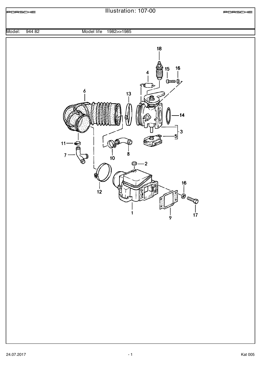 Exploded parts diagram — L-jetronic