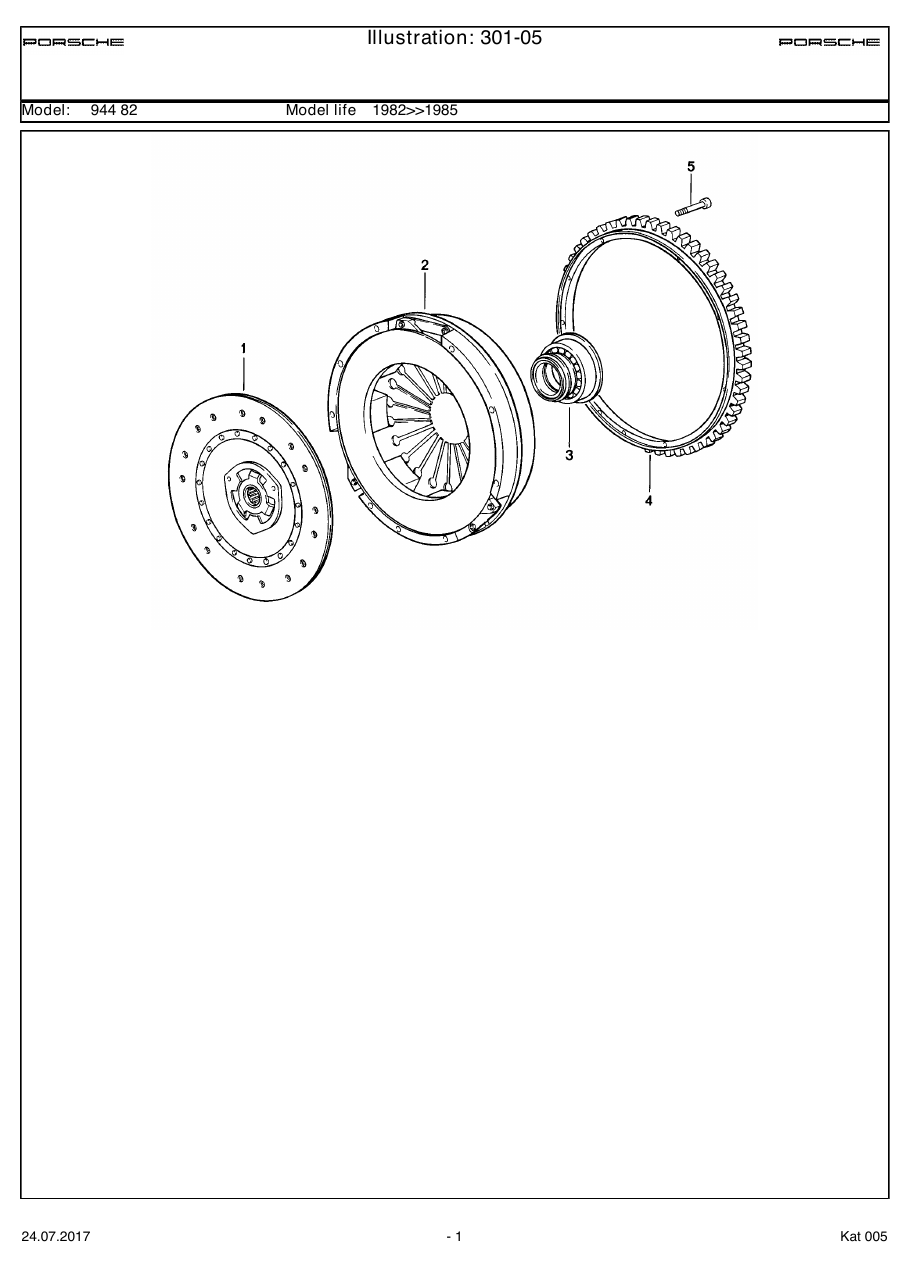 Exploded parts diagram — Clutch