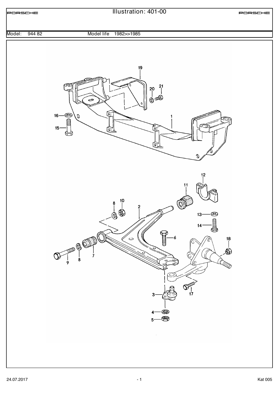 Exploded parts diagram — Wishbone