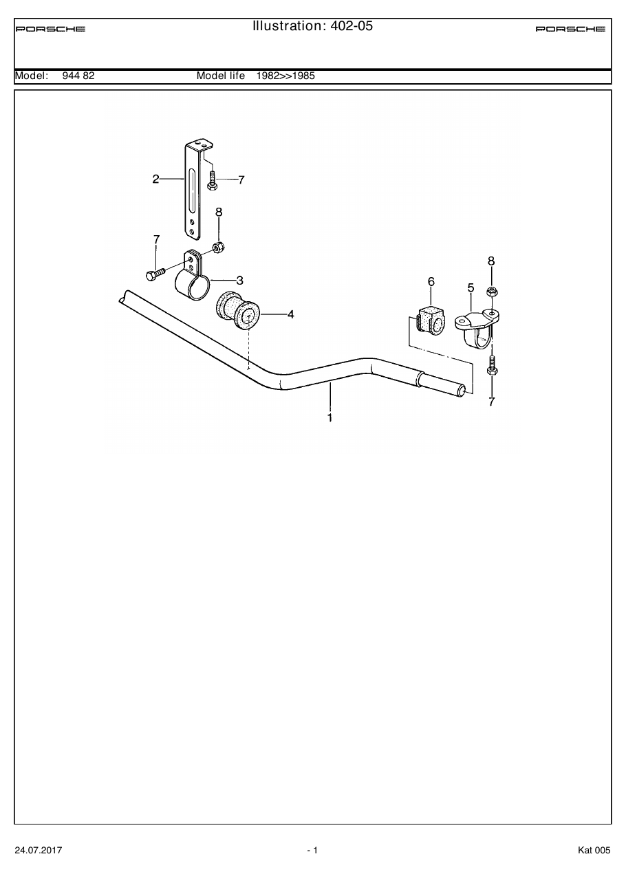 Exploded parts diagram — Stabiliser