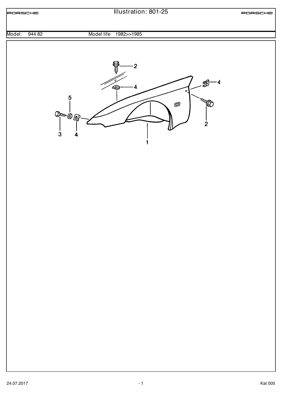 Exploded parts diagram — Wing