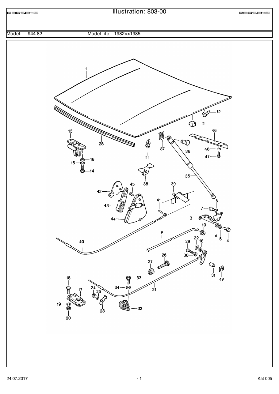 Exploded parts diagram — Lid