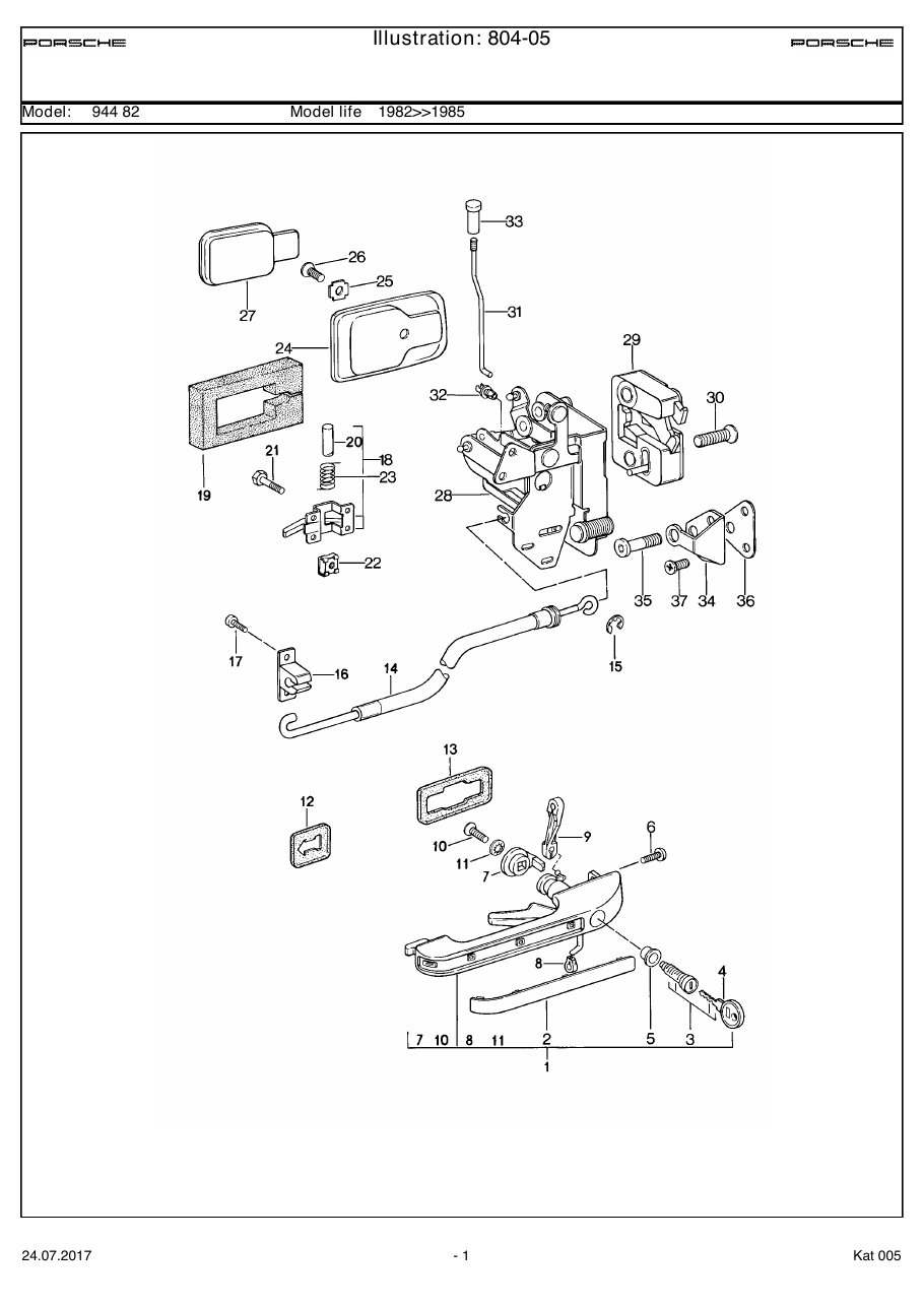 Exploded parts diagram — Installation parts