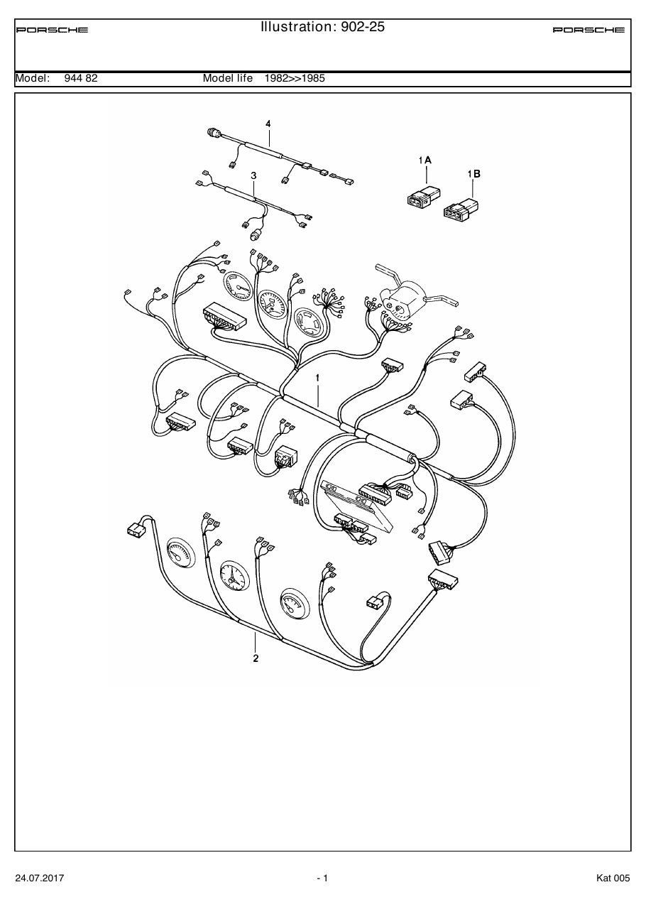 Exploded parts diagram — Wiring harnesses