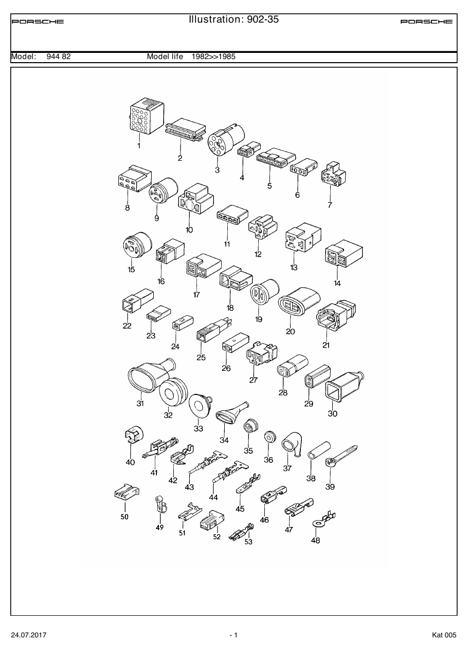 Exploded parts diagram — Push-on connector