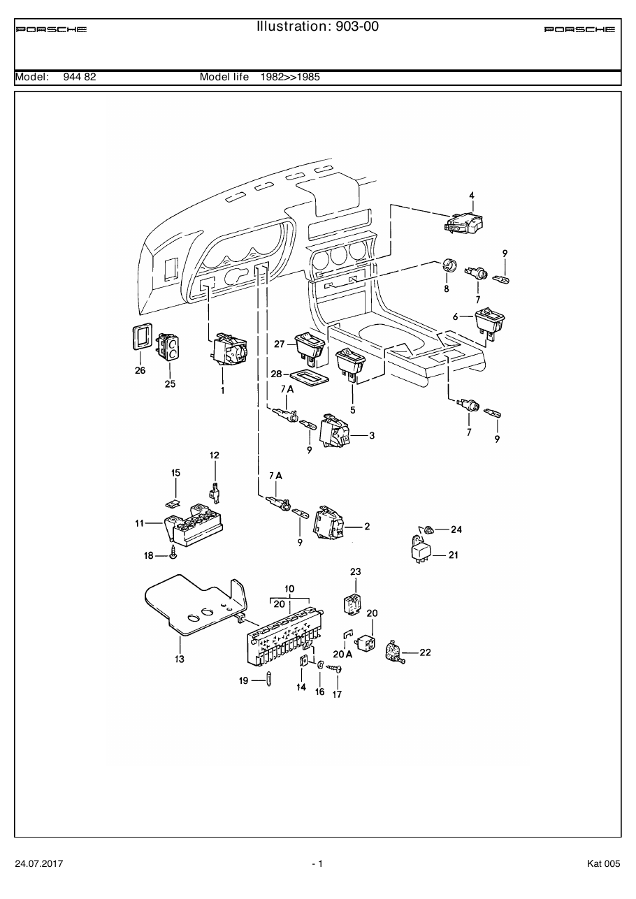Exploded parts diagram — Switch