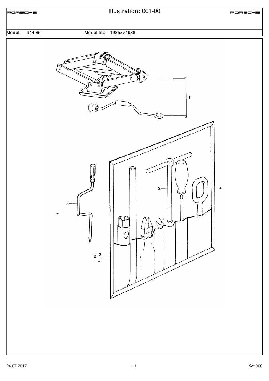 Exploded parts diagram — Accessories
