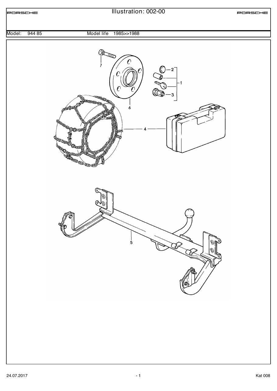 Exploded parts diagram — Accessories