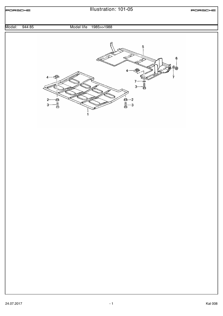 Exploded parts diagram — Protective plate