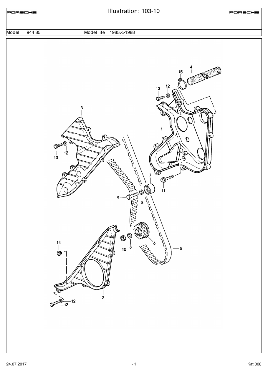 Exploded parts diagram — Driving mechanism
